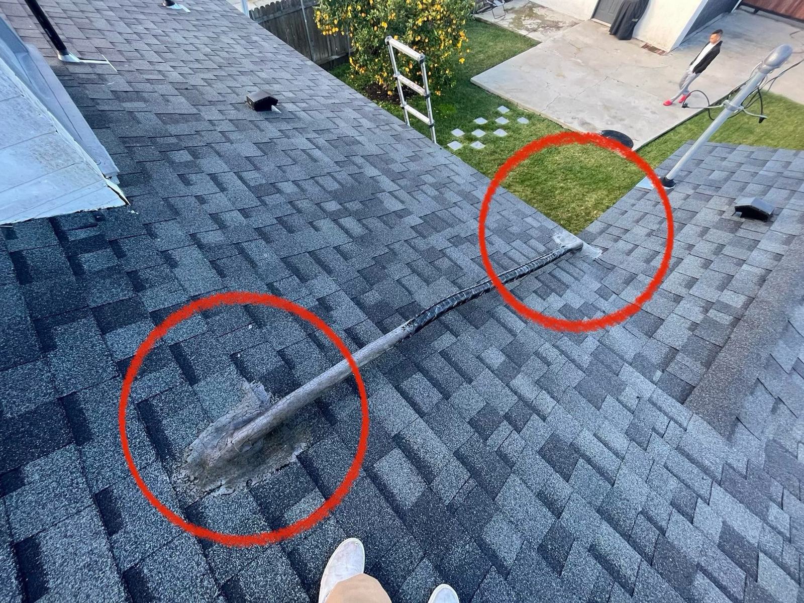 Roof inspection marking flashing problems
