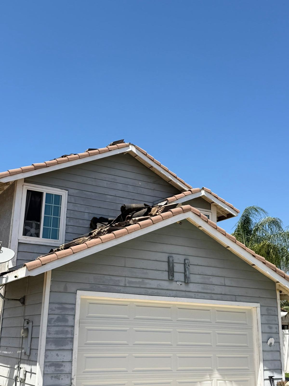 Before: Tile roof with failed underlayment