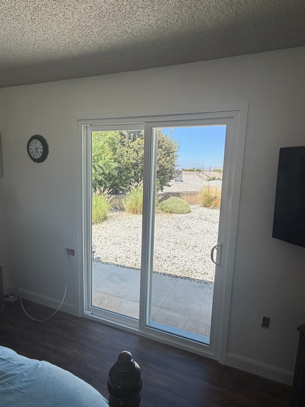 New sliding patio door